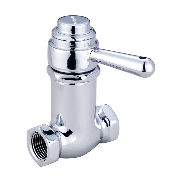 Central Brass Self-Close Shower Straight Stop, NPT, Polished Chrome, Weight: 1.75 0334-1/2